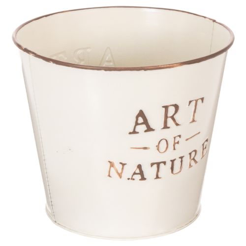 Cink virágcserép Art of Nature krémszínű Ø17.5cm M15cm | Floristik24.hu