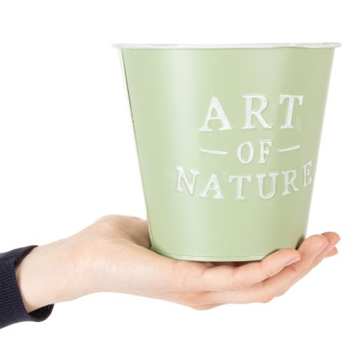 tételeket Cink virágcserép Art of Nature mentazöld Ø17.5cm M15cm