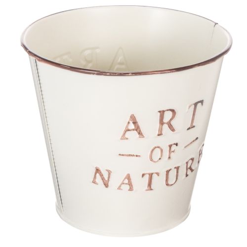 Cink virágcserép, krémszínű, Ø15cm, M13.5cm | Floristik24.hu
