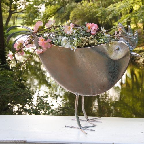 tételeket Virágcserép Chicken Metal Bird Metallic Rosé 51×16×37cm