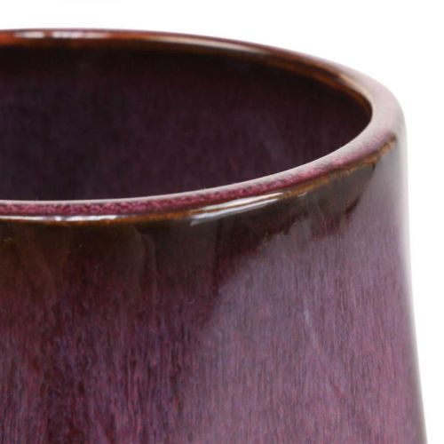 Floristik24 Virágcserep Kerámia Ültetőgép Piros Hatszögletű Ø18cm H15cm