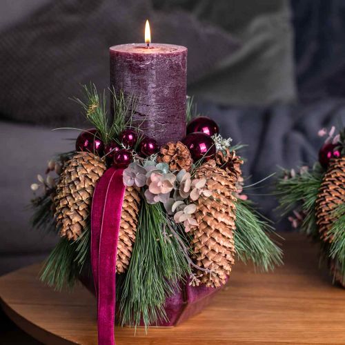 Floristik24 Virágcserep Kerámia Ültetőgép Piros Hatszögletű Ø18cm H15cm