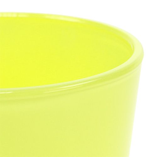 Floristik24 Virágcserép sárga Ø10cm H8,5cm