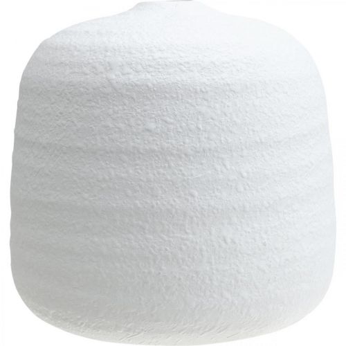 tételeket Virágváza, kerámiaváza, dekoratív váza fehér Ø19cm H18cm