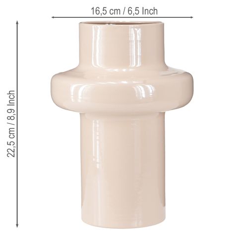 tételeket Virágváza fém barna cappuccino zománc Ø17cm M23cm