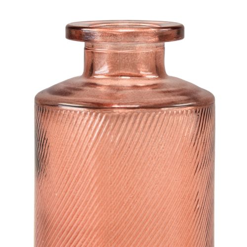 Floristik24 Virágváza Mini Üveg Dekoráció Retro H13cm Narancs 4db