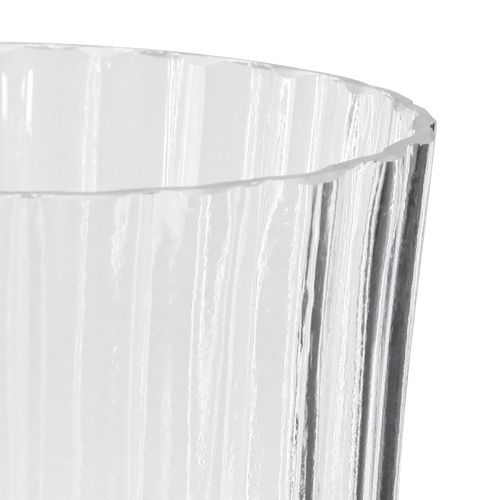 tételeket Virágvázák üvegből váza retro átlátszó Ø12cm H24cm 2db