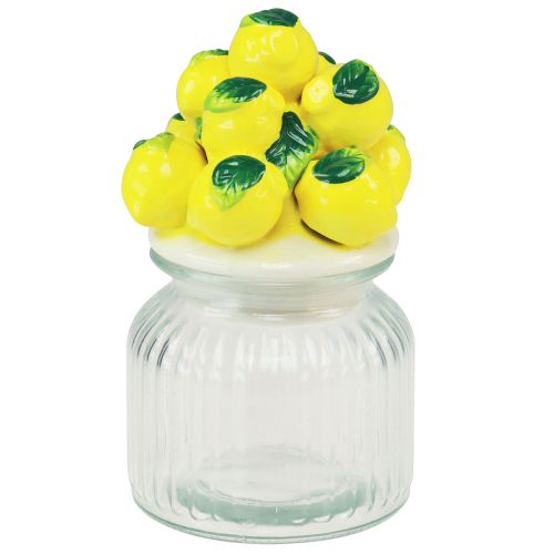 Cukorka tégely fedővel citromos sütisüveg Ø11cm H19cm