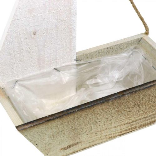 Floristik24 Dekoratív hajó, tengeri fa dekoráció, vitorlás ültetéshez fehér, natúr H37cm L25,5cm