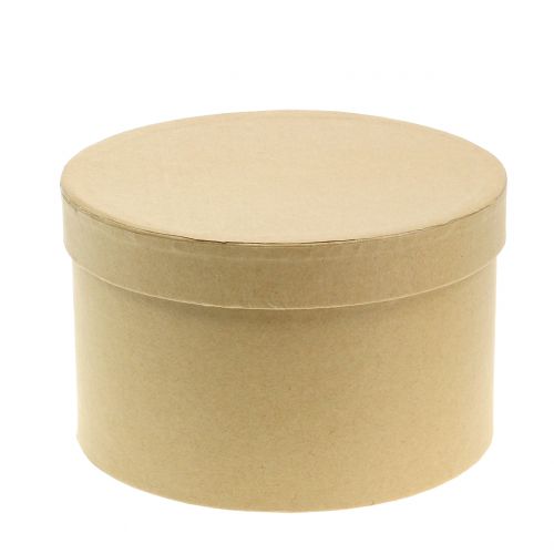 Floristik24 Doboz kerek virágláda természet Ø14 / 16cm 2db