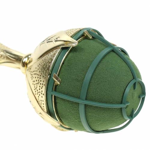 Floristik24 Menyasszonyi csokortartó elegáns arany virágos hab 2 db