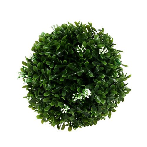 Buxwood labda virágokkal zöld dekoratív labda Ø15cm 1db