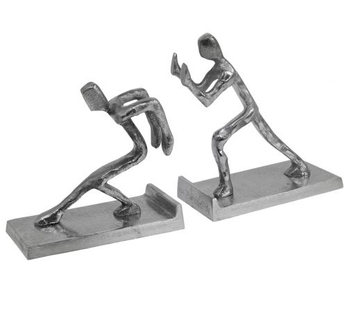 Floristik24 Fém könyvtartó figura könyvtartó H15/18cm 2 db-os készlet