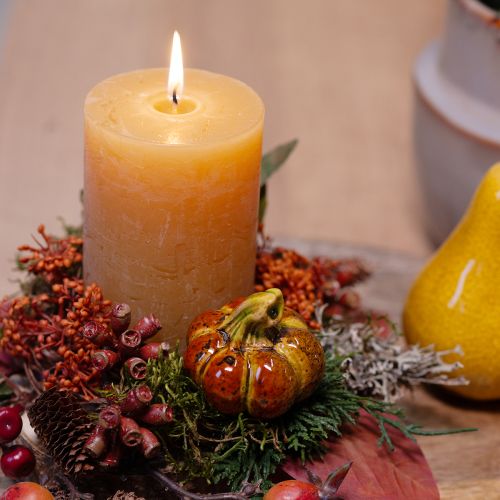 tételeket Színes mini tökök pálcikán kerámia dekoráció 5-6,5 cm 3 darab