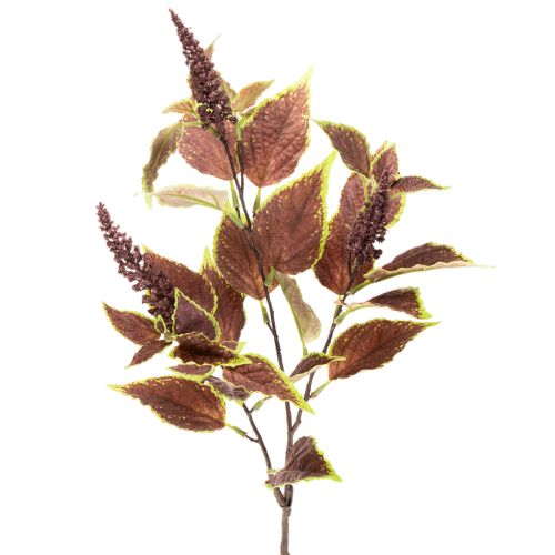 Művirág piros levelekkel, műnövény, 20cm