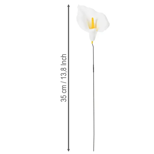 Műkála sárga porzóval, dekoratív virágokkal, 35 cm, 10 darab | Floristik24.hu