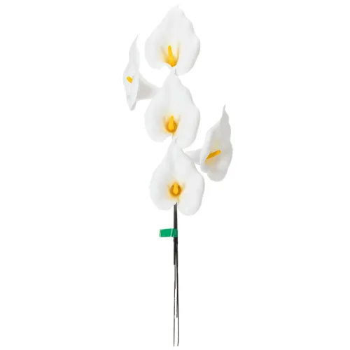 Műkála sárga porzóval, dekoratív virágokkal, 35 cm, 10 darab | Floristik24.hu