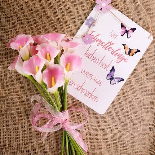 Floristik24 Calla dekoratív virág rózsaszín 57cm 12db