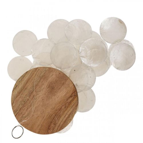 Floristik24 Capiz szélcsengő függő dekorációs kagyló gyöngyház Ø12cm 37cm