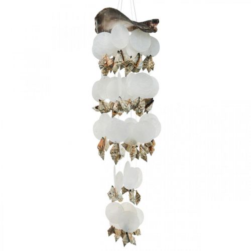 Floristik24 Capiz szélcsengő függő dekoráció gyöngykagylókkal Ø17cm 70cm