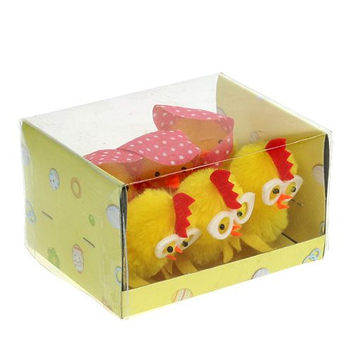 Floristik24 Zsenília csibék 5cm sárga 6db