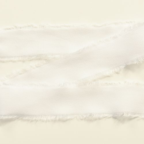 tételeket Sifon szalag fehér rojtos szövetszalag 40mm 15m