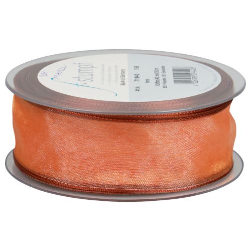 Floristik24 Sifon szalag organza szalag organza narancs 40mm 20m