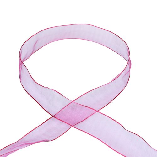 Floristik24 Sifon szalag organza szalag dekorációs szalag organza lila 40mm 20m