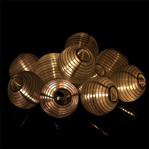 Floristik24 Kínai lámpák 20 LED-del, fehér 9,5 m