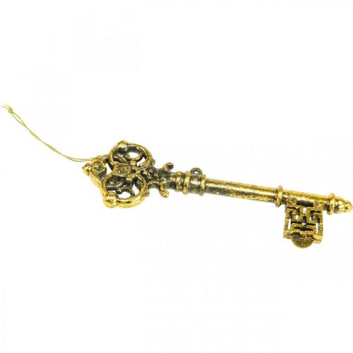 Floristik24 Karácsonyfa díszek deco kulcs arany H14,5cm 12db