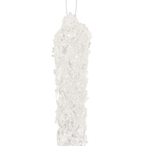 tételeket Jégcsap dekoráció függesztett világít a sötétben 15cm 8db