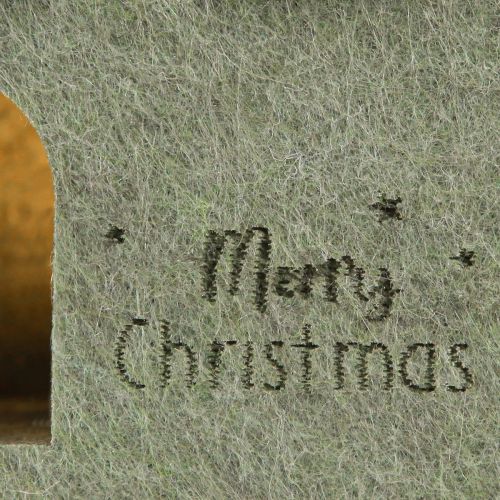 tételeket Filcház karácsonyfadísz zöld LED dekoráció 2 darabos szett