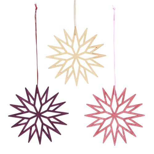 Karácsonyfadísz fadísz hópehely bogyó 10cm 12 db