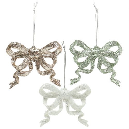 tételeket Karácsonyfadíszítő hurok 9cm csillámmal 12db