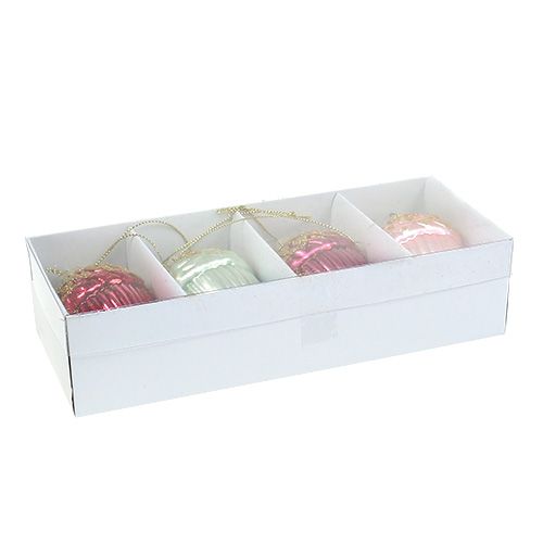 Floristik24 Karácsonyfa díszek makk akasztani 8cm válogatott. 4 db