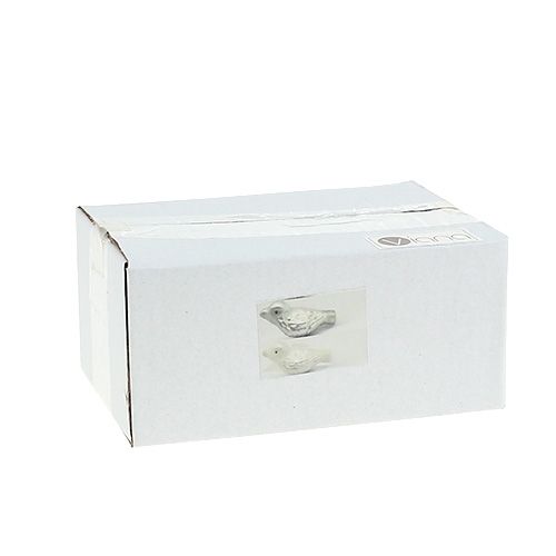 Floristik24 Karácsonyfa díszek üveg madár klip zöld rendezés. 4 db