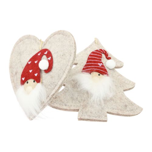 Floristik24 Karácsonyfadíszek gnómok Karácsonyi törpék 13-15cm 6 db