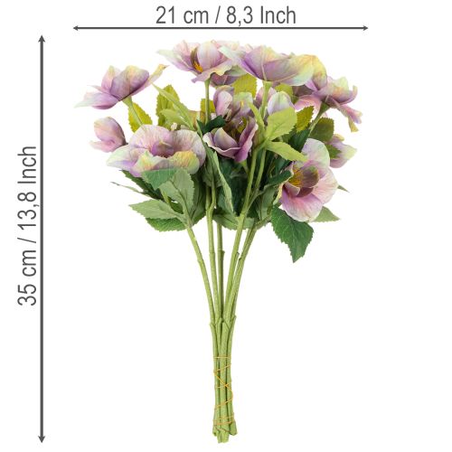 Műrózsa csokor karácsonyi virágokkal, 35 cm, 6 darab | Floristik24.hu