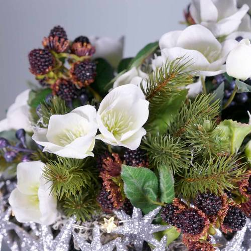 Floristik24 Karácsonyi rózsacsokor 39cm krém