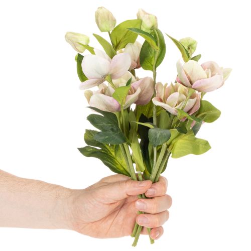 Karácsonyi rózsa művirág dekoráció, 30 cm-es csokor, 4 darabos | Floristik24.hu