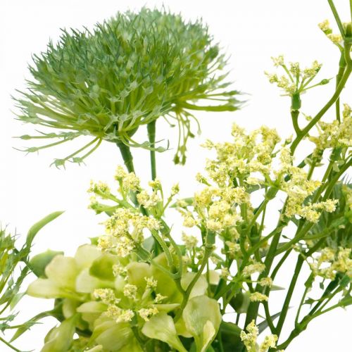 Floristik24 Selyem virágok, műcsokor, virágdísz bogáncssal 40cm