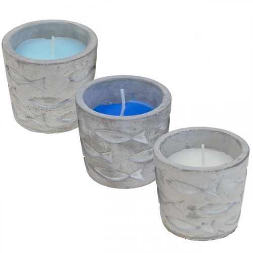 Floristik24 Citronella gyertya edényben illatos gyertya citrom Ø7,5cm H6,5cm