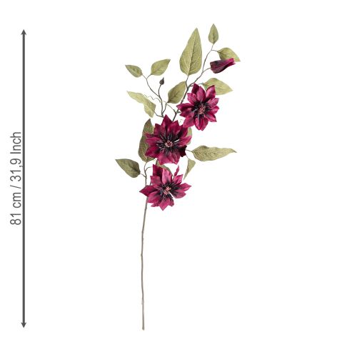 tételeket Műklematisz 3 virág művirág Bordeaux 81cm 2db