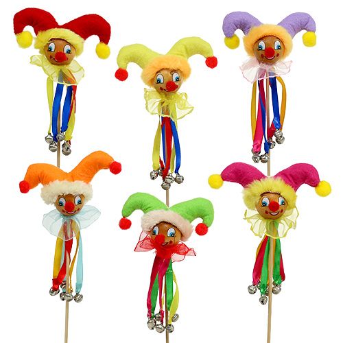 Floristik24 Harlekin a rúdon 9cm x 6cm L26,5cm 6db