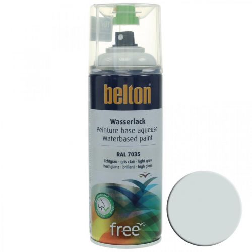 Floristik24 Belton mentes vízbázisú festék szürke magasfényű spray világosszürke 400ml
