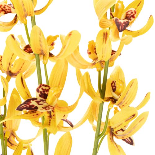 tételeket Mesterséges Cymbidium orchidea virágszárként elegáns dekorációhoz, 95 cm, 2 darab