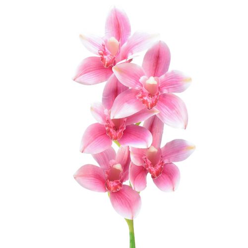 Cymbidium orchidea mesterséges 5 virág rózsaszín 65cm