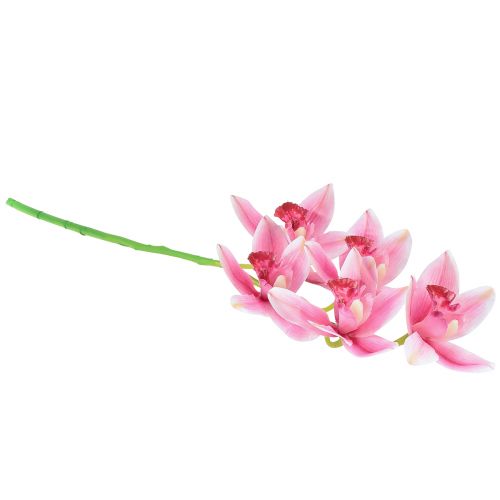 tételeket Cymbidium orchidea mesterséges 5 virág rózsaszín 65cm