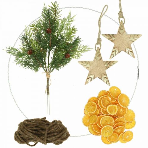 Floristik24 DIY doboz narancssárga koszorú