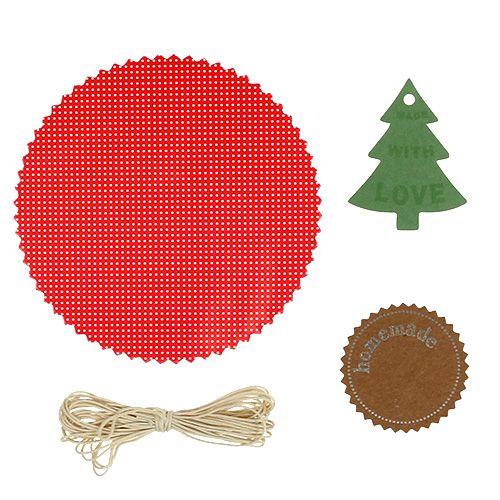 Floristik24 Barkács dekorációs készlet befőttes üveghez zsinórral 48 db